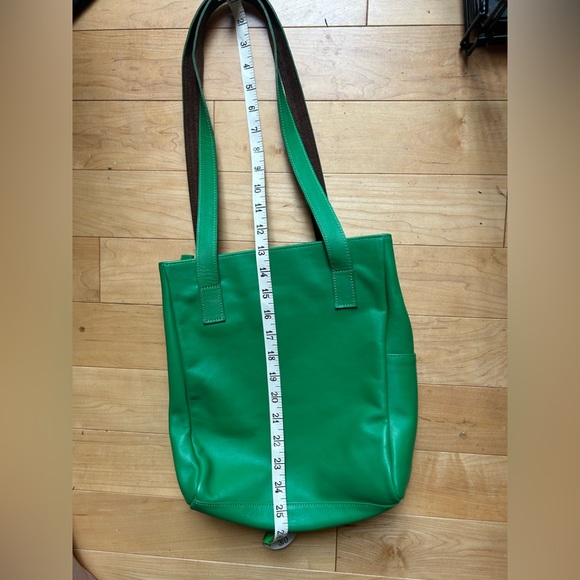 Green leather bag. - Picture 5 of 8